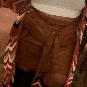 Faux leather skirt
